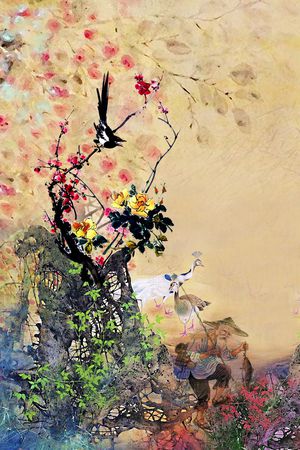 中国风印花华亿平台图片