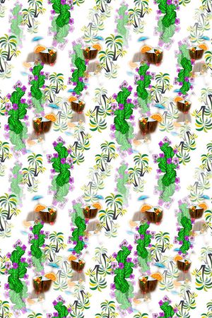 椰子树印花华亿平台图片