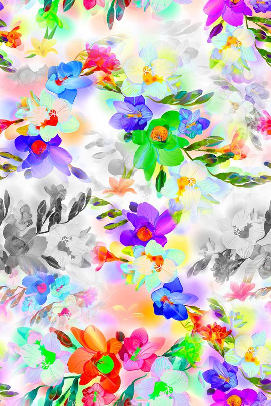 花卉印花华亿平台图片