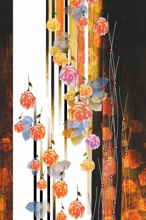 花卉印花华亿平台图片