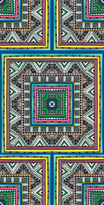 652191-民族风方巾图案06833