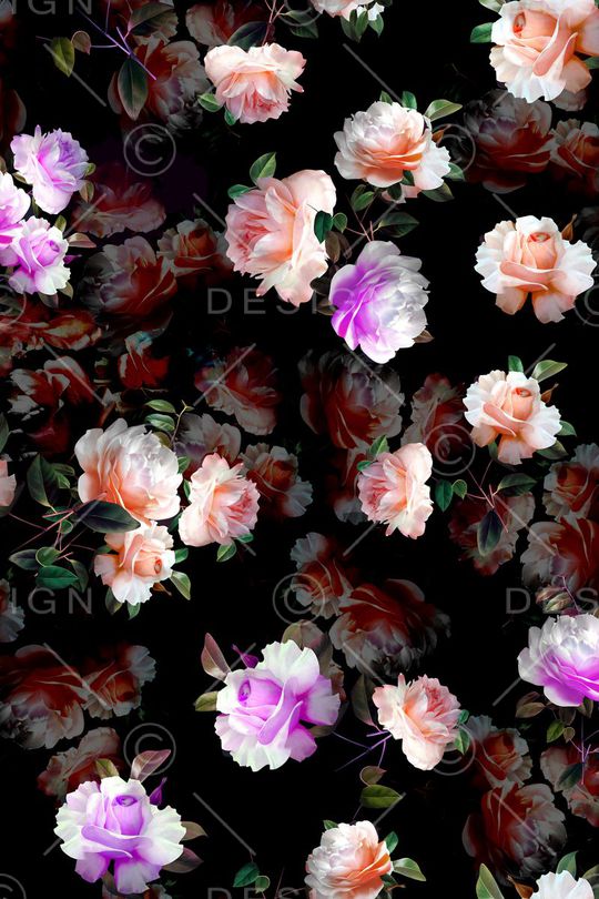 花卉印花华亿平台图片