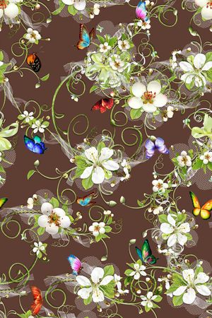 蝴蝶结印花华亿平台图片