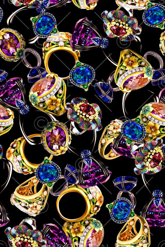 戒指首饰原创印花华亿平台图片