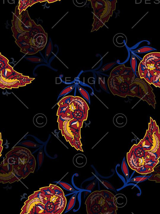 佩斯利男装印花华亿平台图片