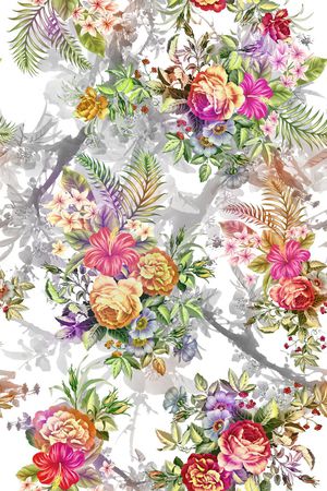 花卉印花华亿平台图片