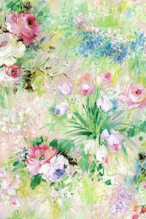 手绘花印花华亿平台图片