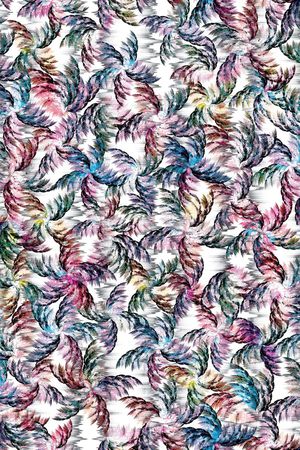 抽象羽毛印花华亿平台图片