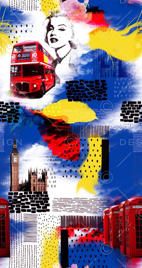 复古电车印花华亿平台图片