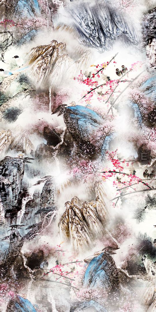 中国风印花华亿平台图片