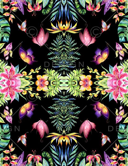 花卉印花华亿平台图片