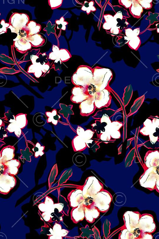 花卉印花华亿平台图片