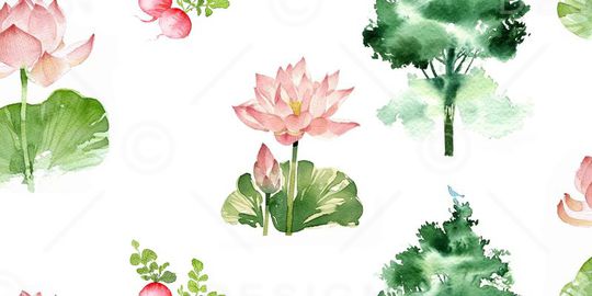 荷花印花华亿平台图片