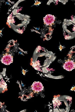 花卉印花华亿平台图片