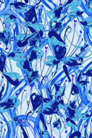 时尚、手绘、花卉印花华亿平台图片