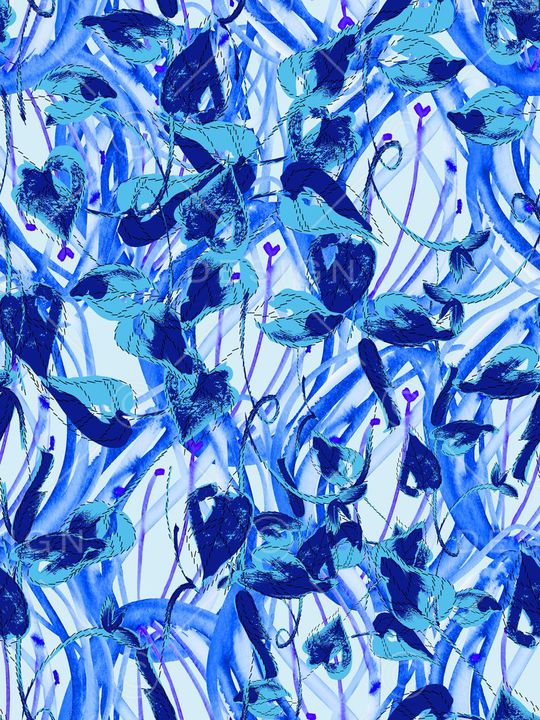 时尚、手绘、花卉印花华亿平台图片