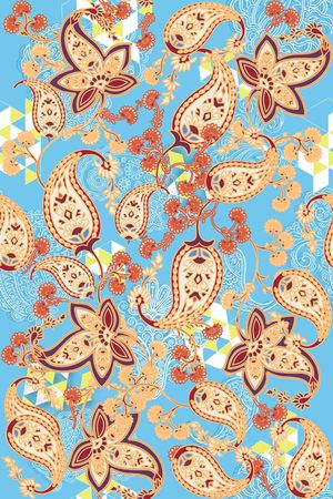 佩斯利印花华亿平台图片