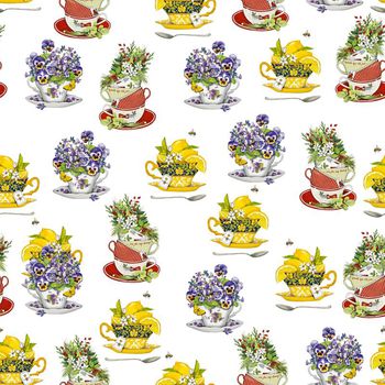 653027-杯子花卉柠檬白