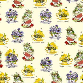 653029-杯子花卉柠檬杏