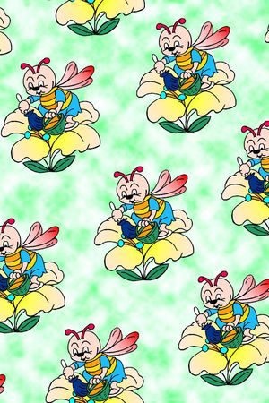 勤劳的小蜜蜂印花华亿平台图片