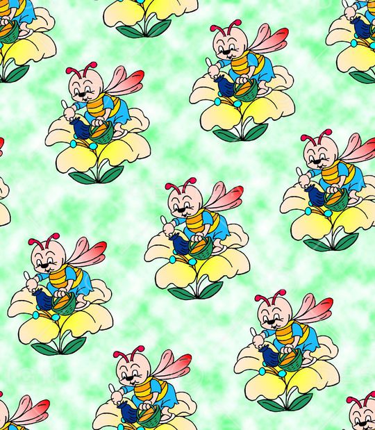 勤劳的小蜜蜂印花华亿平台图片