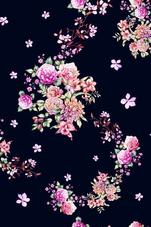 手绘画印花华亿平台图片