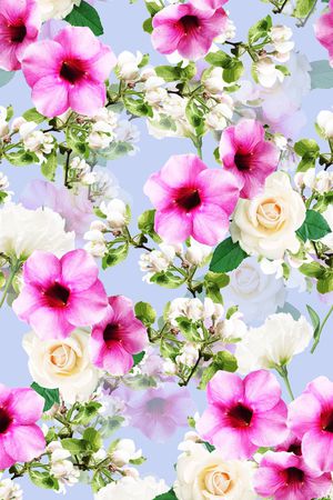 花卉印花华亿平台图片