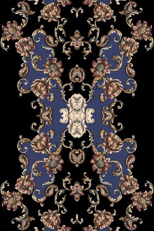 黑底印花华亿平台图片