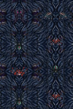 抽象立体蜘蛛网印花华亿平台图片