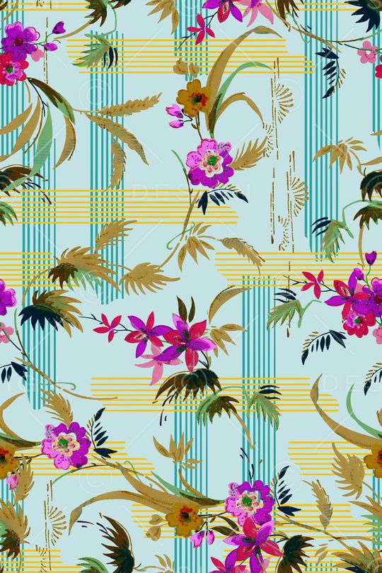 花卉印花华亿平台图片