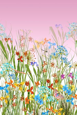 花卉印花华亿平台图片