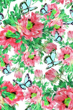 花卉印花华亿平台图片