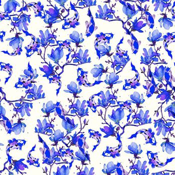 653512-花卉红鲤鱼白蓝