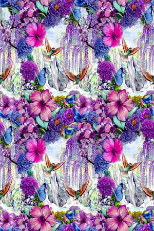 花卉印花华亿平台图片