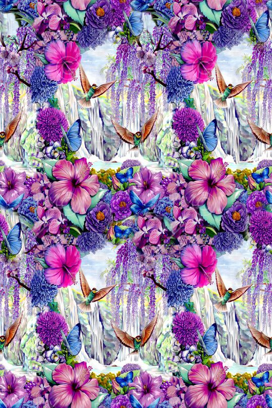 花卉印花华亿平台图片