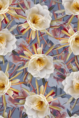 时尚潮流3D抽象花卉数码印花印花华亿平台图片