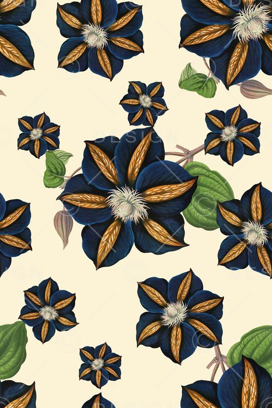 抽象手绘满版花卉印花华亿平台图片