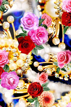 玫瑰印花华亿平台图片