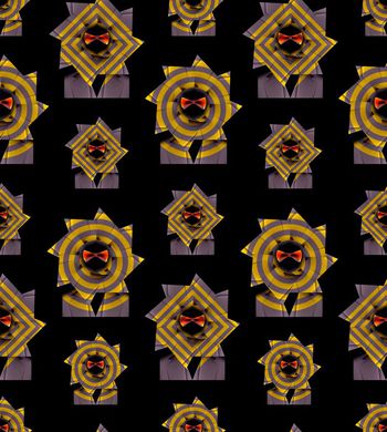 653710-几何抽象人物花卉2-3