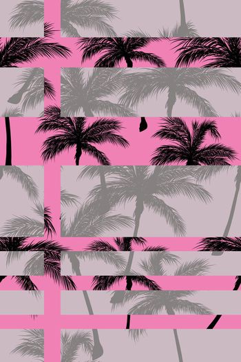 棕榈叶印花华亿平台图片