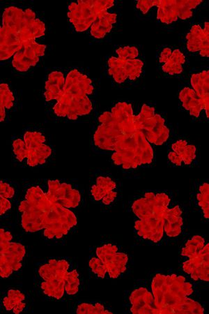 罂粟花印花华亿平台图片