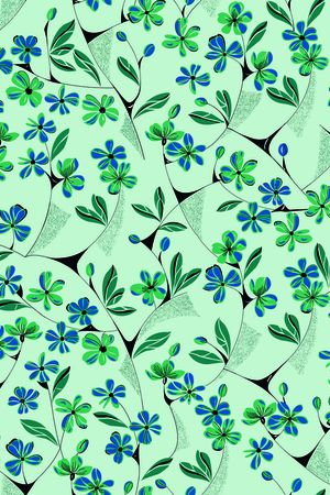 手绘小花印花华亿平台图片