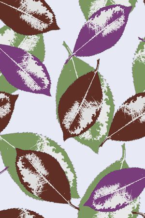 树叶印花华亿平台图片