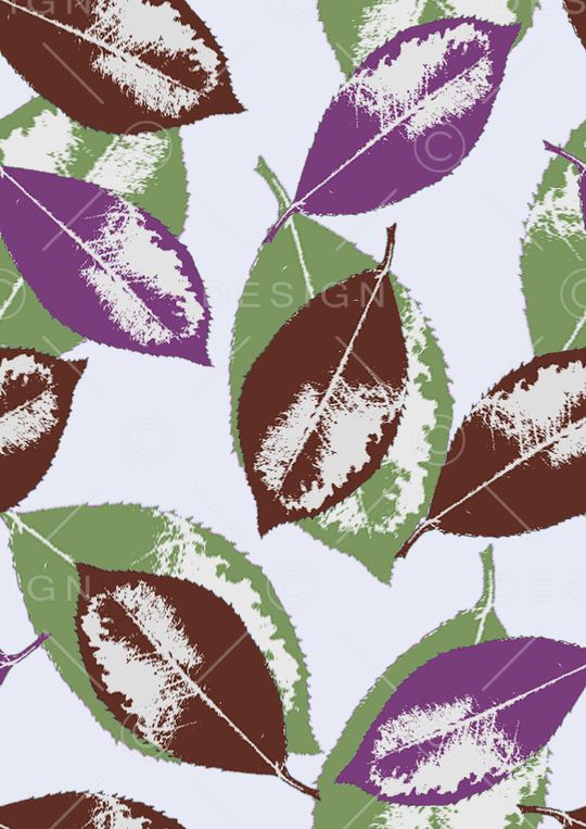 树叶印花华亿平台图片