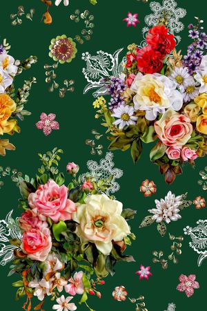 花卉印花华亿平台图片