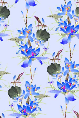 荷花印花华亿平台图片