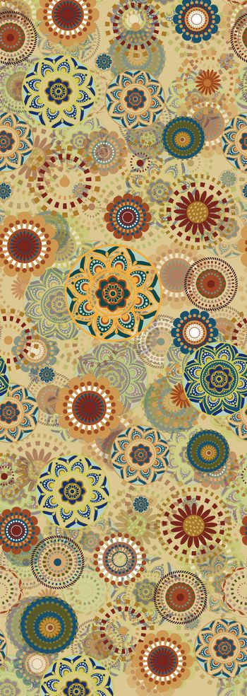 653992-民族风 圆形花纹丝巾长巾--2