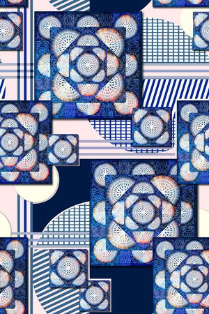 几何印花华亿平台图片