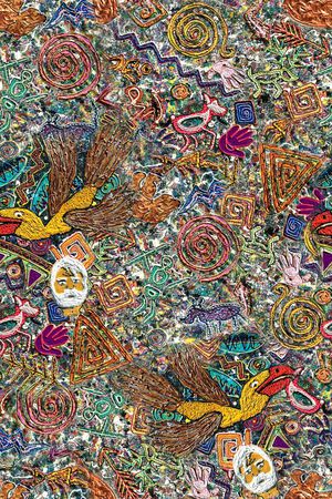 抽象印花华亿平台图片