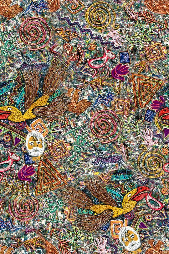 抽象印花华亿平台图片